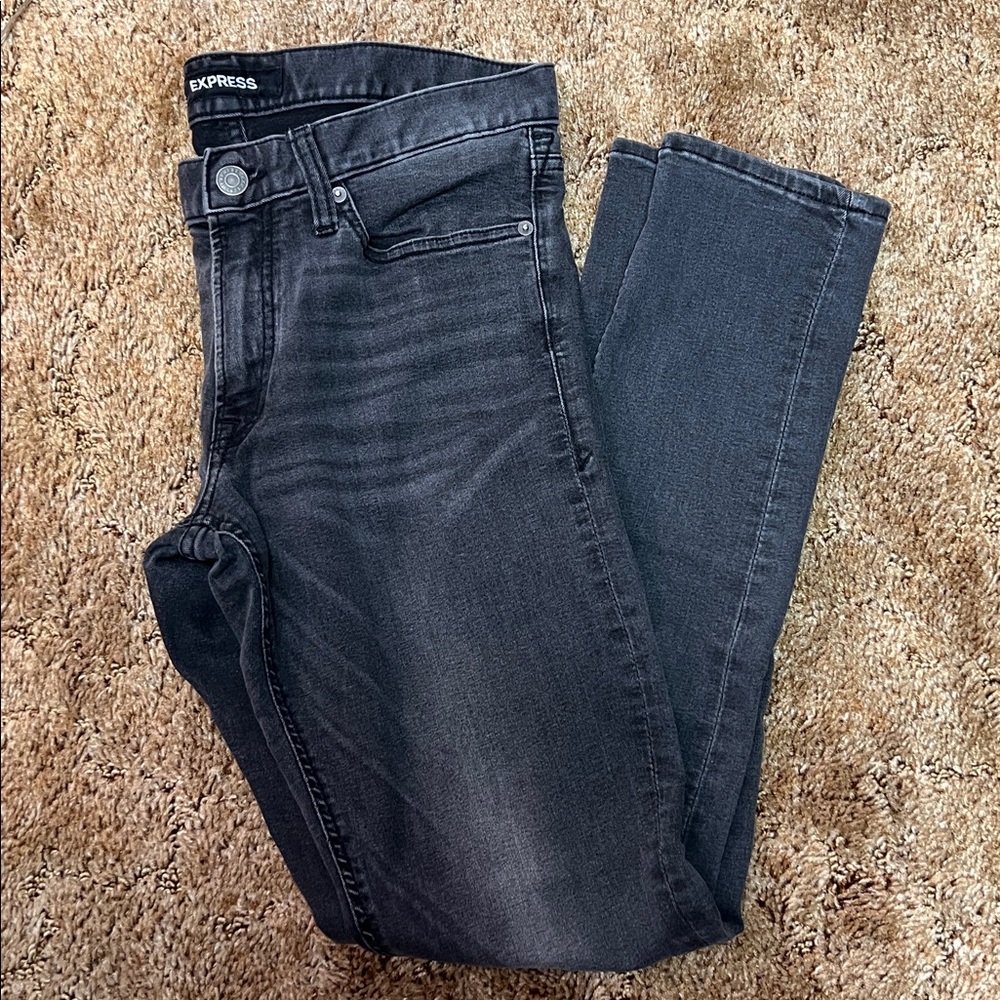 Express Dark Gray Skinny Jeans Men’s 31x32
